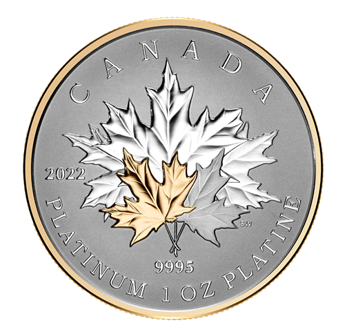 2022 Canada 1 oz Platinum Coin $300 Maple Leaf Forever