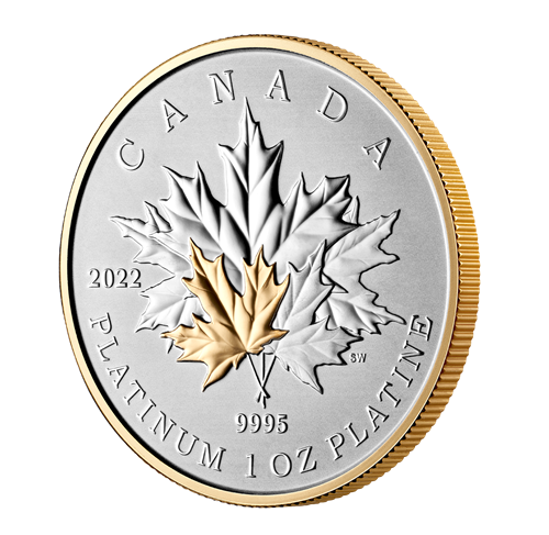 2022 Canada 1 oz Platinum Coin $300 Maple Leaf Forever