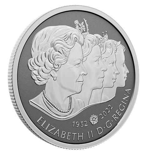 2022 Canada 1 oz Platinum $300 Queen Elizabeth II’s Royal Cypher