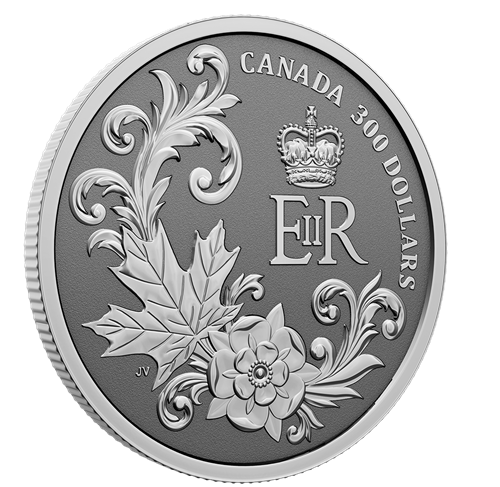 2022 Canada 1 oz Platinum $300 Queen Elizabeth II’s Royal Cypher