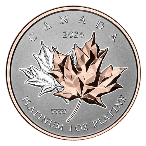 2024 Canada 1 oz Platinum Coin $300 Maple Leaf Forever